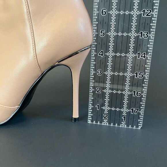 Prima Donna Nude Tan Ankle Boot Bootie Heel Pointed Toe Side Zip Womens Size 9.5 - Picture 7 of 11
